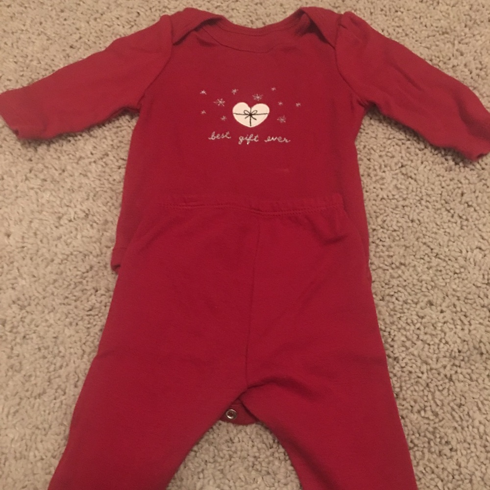 Baby Gap red Best Gift 2 piece set